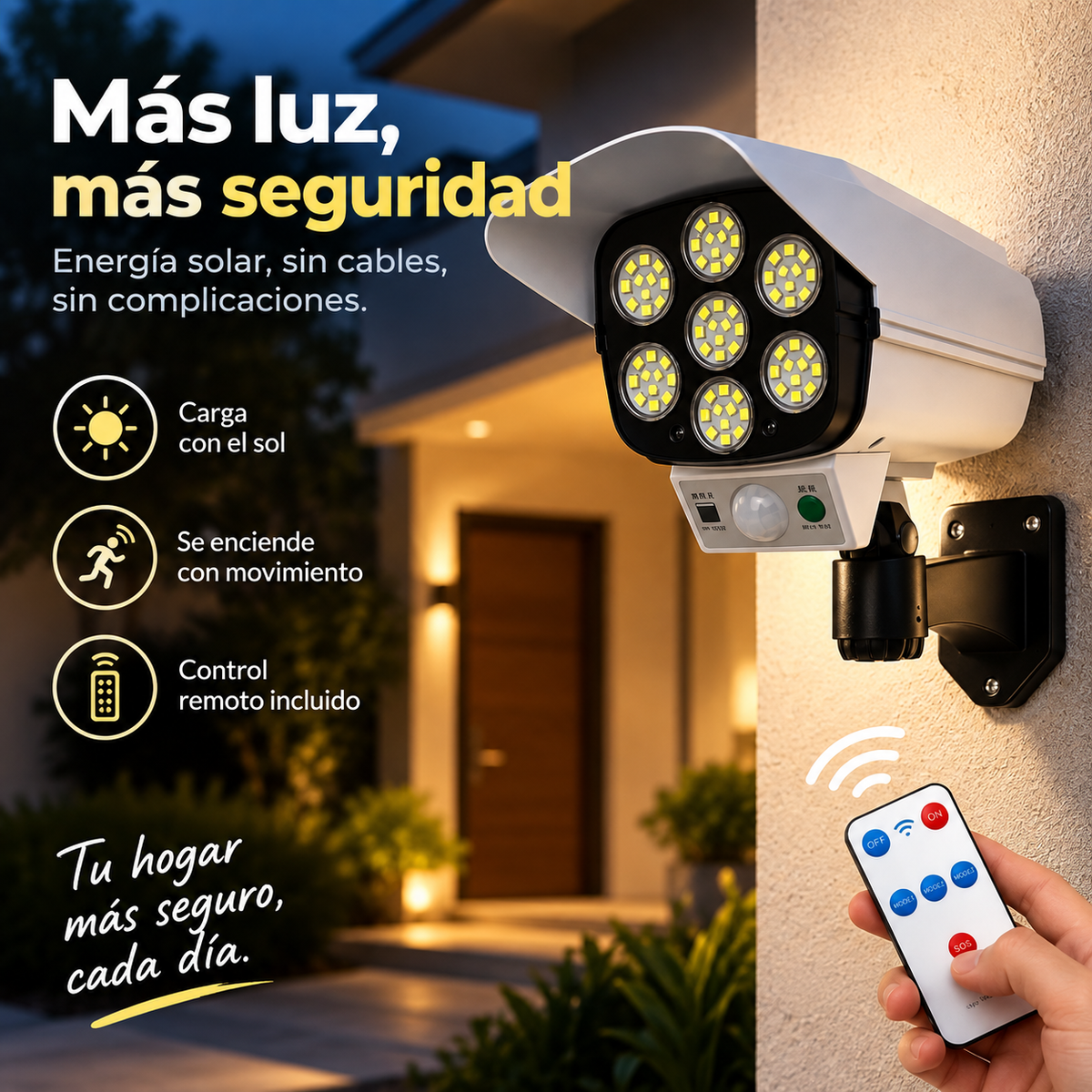 FOCO SOLAR TIPO CÁMARA